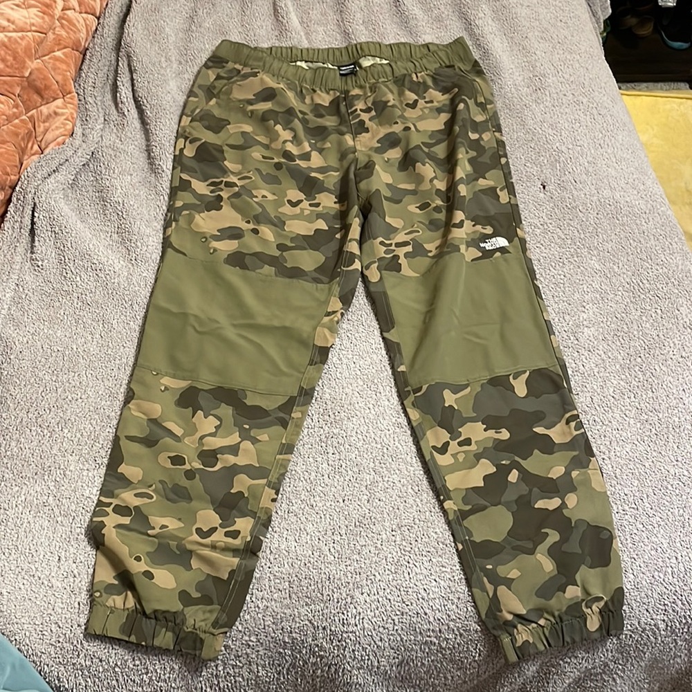 The North Face camo jogger pants